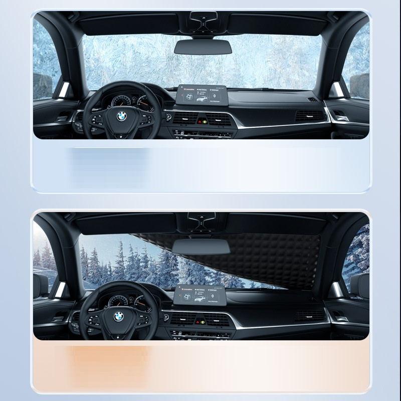 Cozy Winter Snow Shield for Your Car’s Windshield