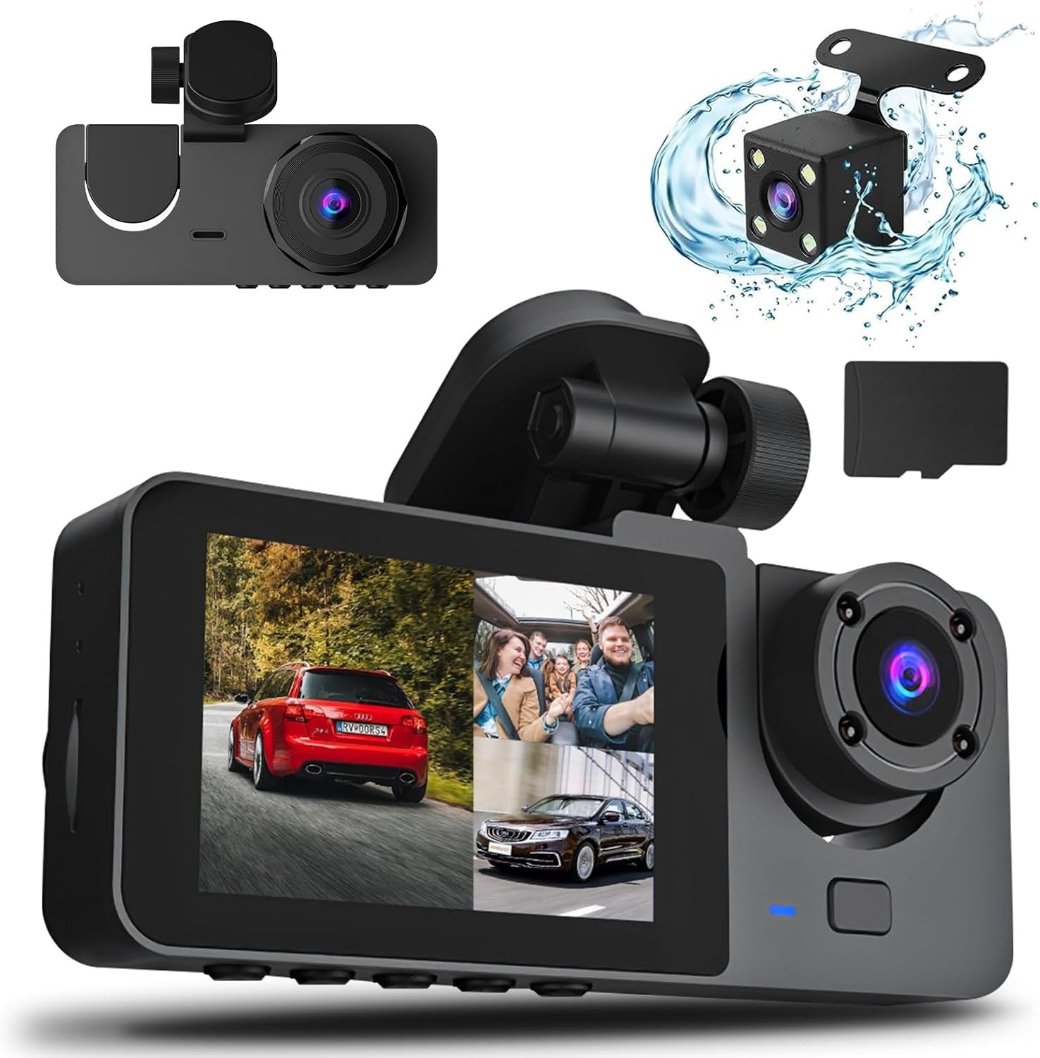 All-Around Dash Cam — Front, Rear & Inside Coverage